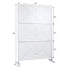 CAVINAS Patio Decorative Screens Metal Fence Privacy Screen with Striped Triangle Pattern for Outside and Garden, 76" H×48" W - 4 of 4
