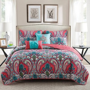 5pc Casa Re`al Reversible Quilt Set - VCNY - 1 of 4