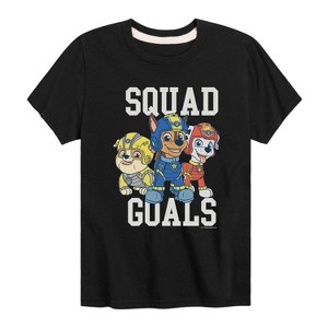 Boys' - Paw Patrol - Squad Goals Chase Rubble Marshall Short Sleeve Graphic T-Shirt - 1 of 4