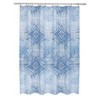 Tree Rings Shower Curtain Blue - Moda at Home: Polyester Microfiber, Machine Washable, Grommet Top Design - 3 of 3