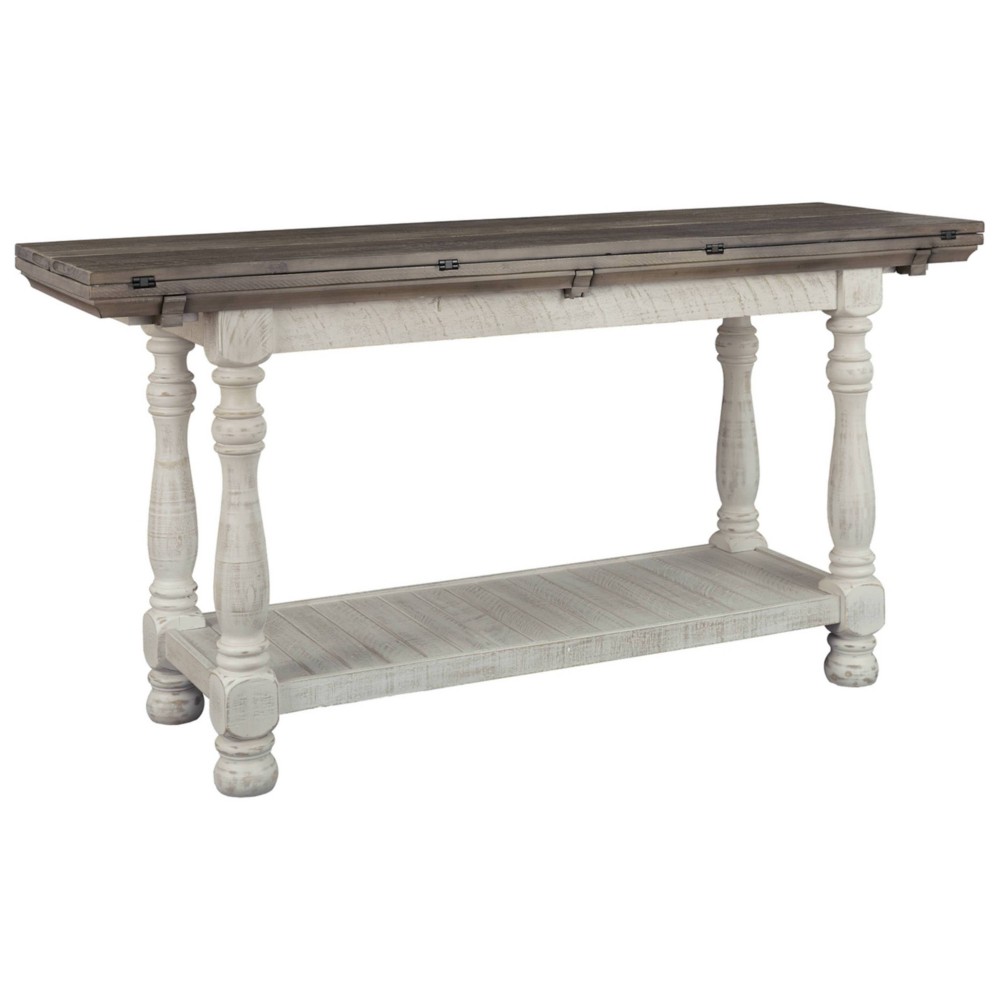 Photos - Coffee Table Ashley Havalance Flip Flop Sofa Table Gray/White - Signature Design by 