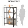 3/4/5 Tier Industrial Bookshelf with Lights&Open Book Shelf, Metal Display Book Case, Heavy Duty Tall Storage Bookcase for Bedroom Office Living Room - 4 of 4