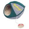 Touchcat  Saucer Oval Collapsible Walk-Through Pet Cat Bed House With Play Active Toy Red-Large - 2 of 2