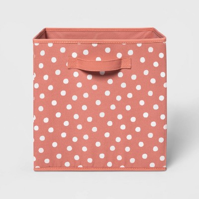 13" Fabric Dot Storage Bin Rose Pink - Pillowfort™