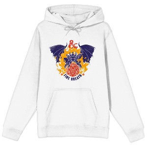 Dungeons & Dragons Dragon Fire Breath Men's White Sweatshirt - 1 of 3