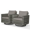 Outdoor Patio Swivel Chair Glider Chair with Removable Cushions for Porch - 3 of 4