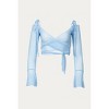 Women's SHEER MESH WRAP CROPPED TOP - ZEMETA - 2 of 3