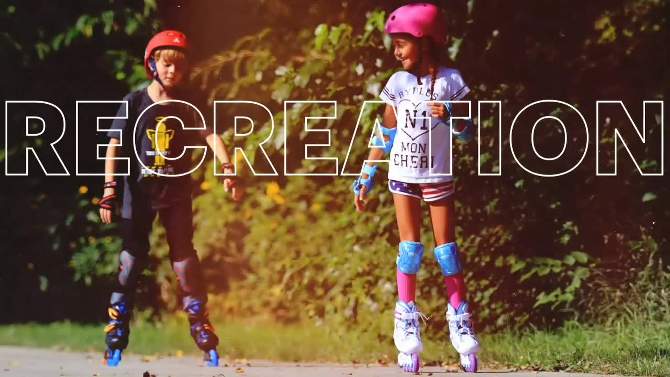 Roller Derby ION 7.2 Girl's Adjustable Inline Skate - White/Mint/Pink, 2 of 7, play video