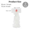 Unique Bargains Flower Chair Belt Stretch Chair Sashes 13.78"x5.91" White 2 Pcs - 2 of 4