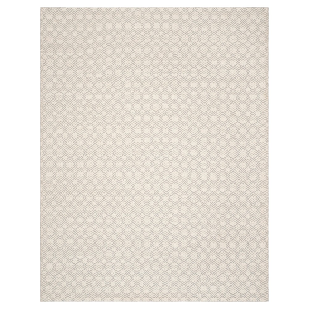 Silver/Ivory Geometric Woven Area Rug 8'x10' - Safavieh