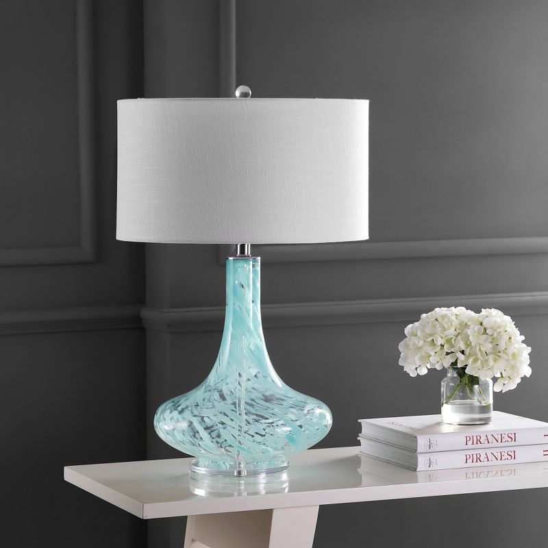 29&#34; Glass/Acrylic Montreal Table Lamp (Includes LED Light Bulb) Ice Blue- Jonathan Y, 4 of 6