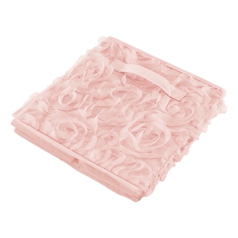 Sweet Jojo Designs Girl Fabric Storage Toy Bin Rose Solid Blush Pink, 5 of 6