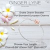 Snake Charm Bracelet With Heart Clasp Two Tone Plated Fits Standard European Beads Ginger Lyne Collection - 4 of 4