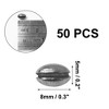 Unique Bargains Flat Round Saltwater Freshwater Lead Egg Fishing Sinkers 0.3" x 0.2" 50 Pcs - 2 of 4