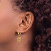 Black Bow Jewelry 12mm Filigree Circle Lever Back Earrings in 14k Yellow Gold - 3 of 4