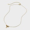 14K Gold Dipped Cubic Zirconia Rondelle Initial Necklace - A New Day™ Gold - 2 of 4