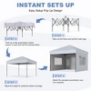 Canopy Tent 10x10 Easy Pop Up, Outdoor Shade Instant Canopy Tents, Comercial Instant Heavy DutyCanopy Pop Up Tent with 3 Sidewalls - 3 of 4