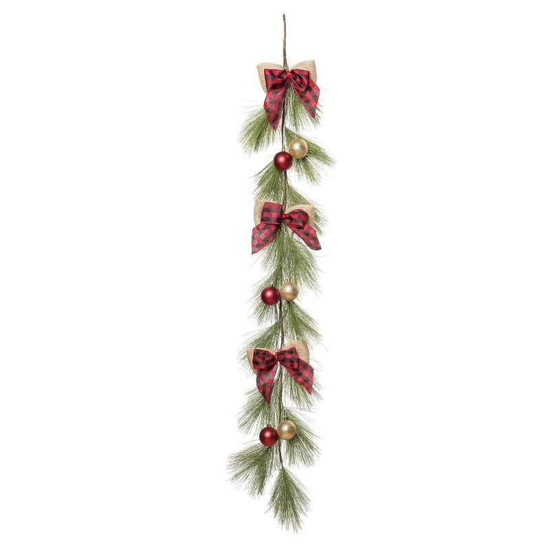 Transpac Artificial 59.06 in. Multicolored Christmas Holiday Ornament Garland, 1 of 2