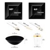 Smarty Had A Party Black Square Plastic Tableware Set - 120 Sets - 2 of 4