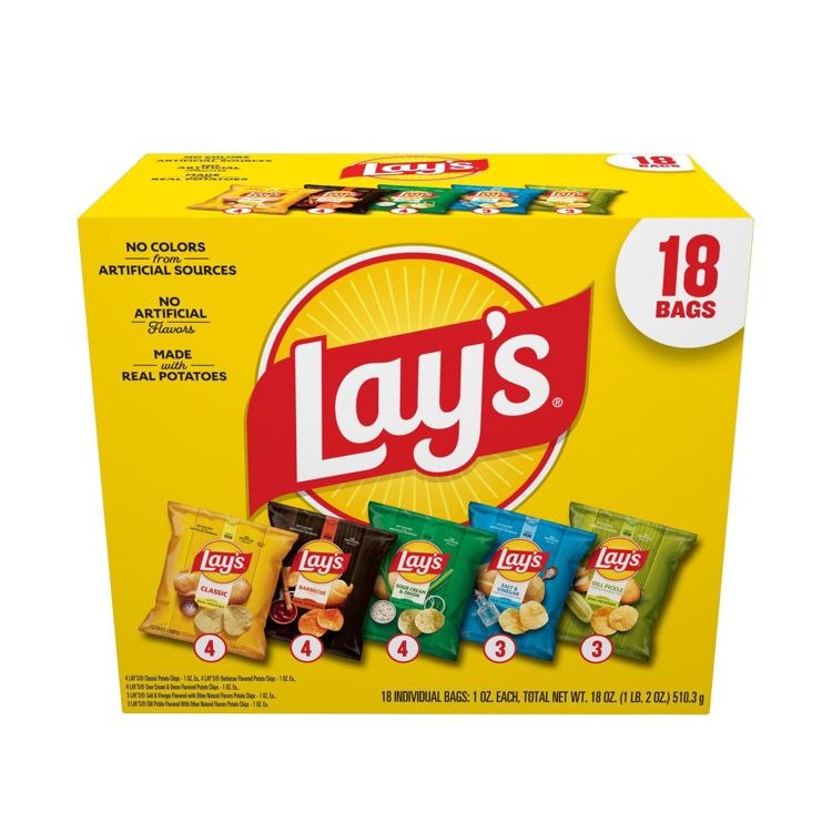 Frito-Lay Lay's Mix Potato Chips Variety Pack - 18ct/18oz, 1 of 6