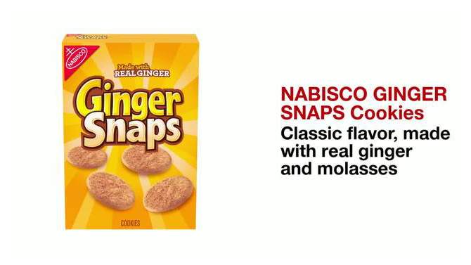 Nabisco Ginger Snaps Cookies - 16oz, 2 of 14, play video