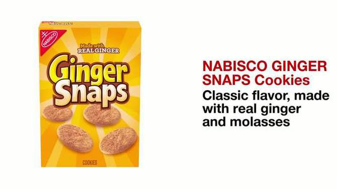 Nabisco Ginger Snaps Cookies - 16oz, 2 of 14, play video