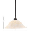 Toltec Lighting Any 1 - Light Pendant in  Dark Granite with 20" Amber Marble Shade - 2 of 2