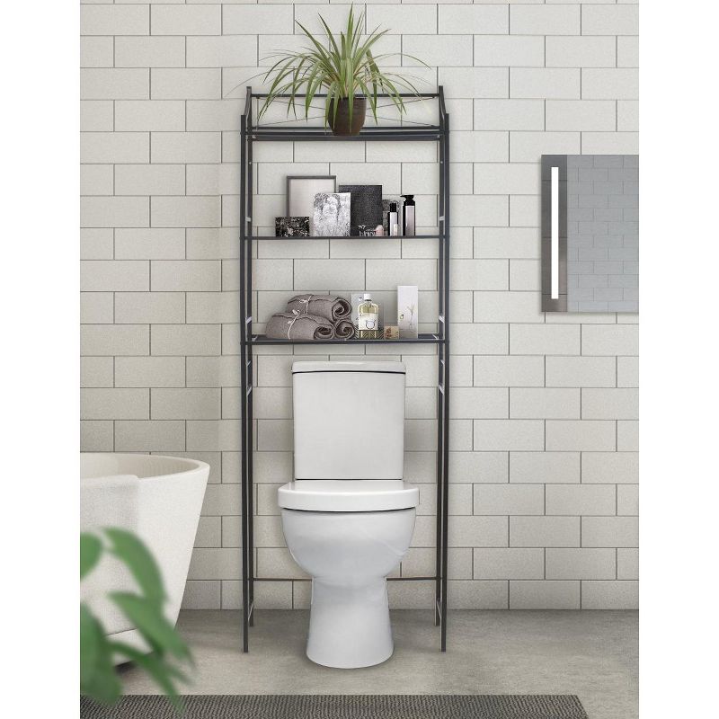 Sorbus Over the Toilet Shelves Space Saver Black, 5 of 10