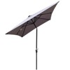 VisioGear Patio Umbrella, Rectangular Outdoor Umbrella with Crank and Push Button Tilt for Garden, Light Slate Grey, 120*78*98.4 - 3 of 4