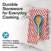 Omniware Simsbury Spoon Rest, 8.25" - Stoneware Utensil Holder with Lead-Free Glaze - Arched Handle, Heat-Resistant, Dishwasher Safe (Turquoise) - 2 of 4