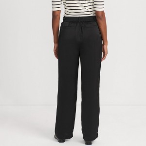 Lands' End Women's Satin Elastic Back Wide Leg Pants - 1 of 4