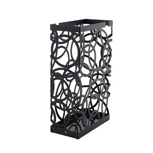 BirdRock Home Umbrella Holder Stand with Removable Water Tray - Circle Design - Black - 1 of 4