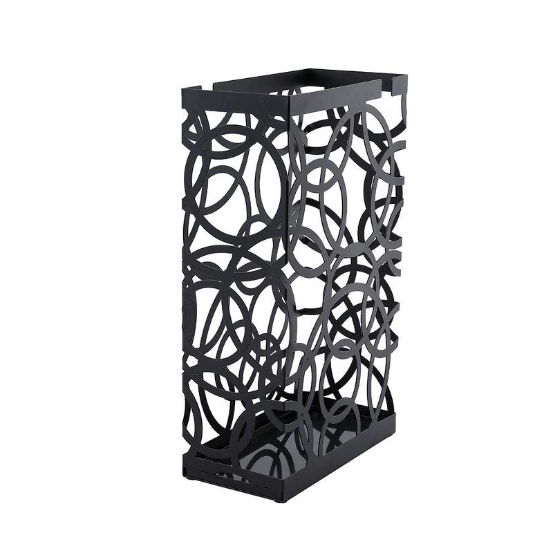 BirdRock Home Umbrella Holder Stand with Removable Water Tray - Circle Design - Black, 1 of 8