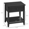 End Table, 2-tier Side Table with Drawer and Storage Shelf, Modern Sofa Side Table for Living Room - 3 of 4
