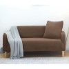Home Mart Goods Taupe 2-Piece Set Slipcover Sofa & Loveseat Cover Protector 4-Way Stretch Elastic - 3 of 4