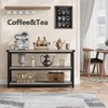 47" Long Console Table, 3-Tier Entryway Table with Storage Shelves, Rectangular Sofa Table for Entryway, Industrial Entry Table - 4 of 4