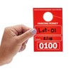 Juvale 100-Pack Numbered 1-100 Hanging Parking Permit Label for Car Parking (3.15 x 4.75 in) - 3 of 4