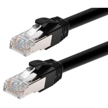 Monoprice Cat6A PoE Patch Cable - 1ft - Black | 100W, PoE ++ (IEEE 802.3af/at/bt), UTP, 22AWG, 500MHz, Pure Bare Copper, Shielded RJ45, Ethernet Cable
