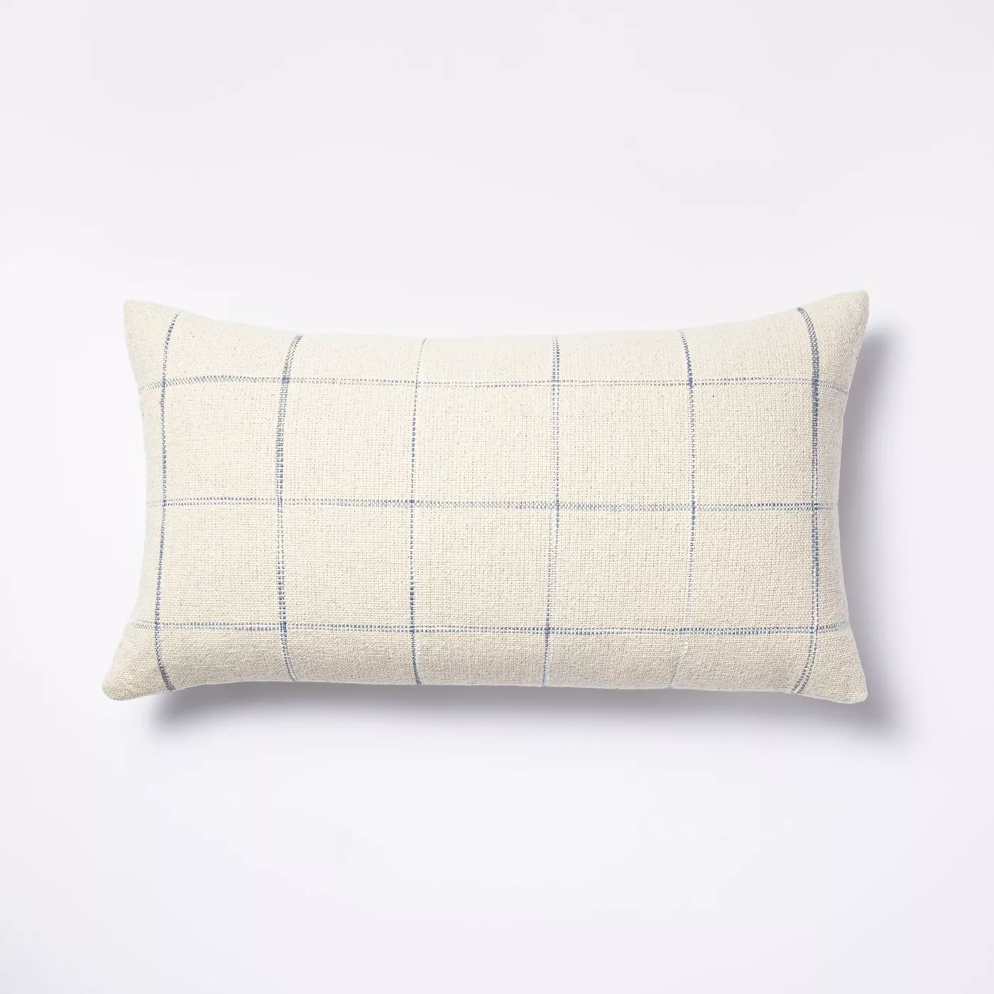 Shop Windowpane Throw Pillow Cream/Blue - Threshold™ designed with Studio McGee from Target on Openhaus
