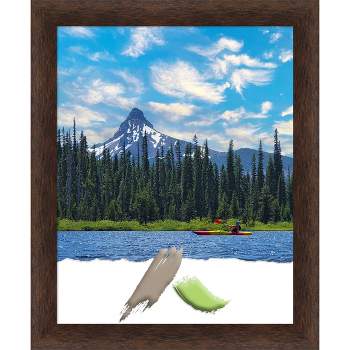 16"x20" Opening Size Narrow Wood Picture Frame Art Warm Walnut - Amanti Art