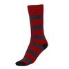 Women’s Striped Cotton Crew Socks – 1 Pair, Soft & Breathable, Colorful Casual Socks, Size 9-11 - 4 of 4