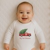 Everyday Kids Christmas Collection My First Christmas Red Truck Baby Onesie – Holiday Tree Pickup Graphic Bodysuit - 3 of 4