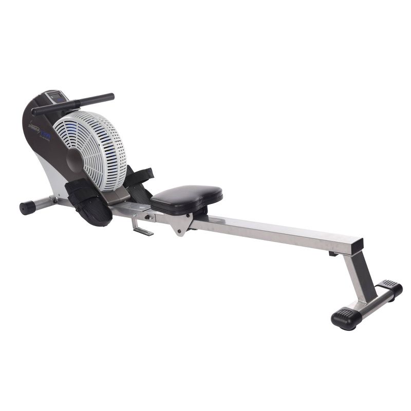 Stamina ATS Air Rower | Rowing Machine | LCD Monitor | Dynamic Air Resistance | Folding Design | Tone Muscle and Improve Heart Health, Black/Chrome, 1 of 11