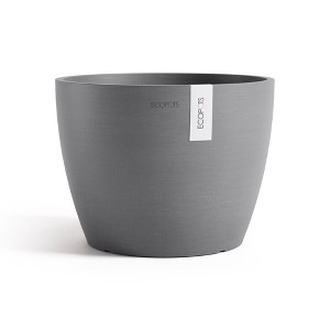 Ecopots Stockholm Durable Modern Round Indoor/Outdoor Recycled-Based Composite Flower Pot Planter - 1 of 4