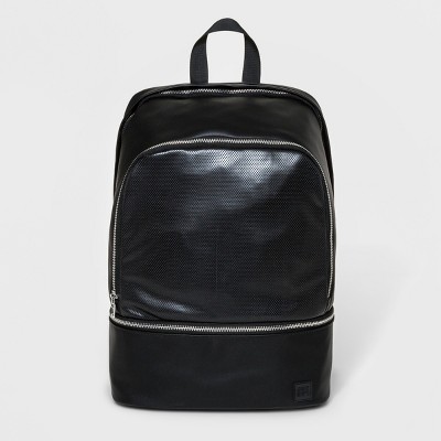 leather backpack with shoe compartment