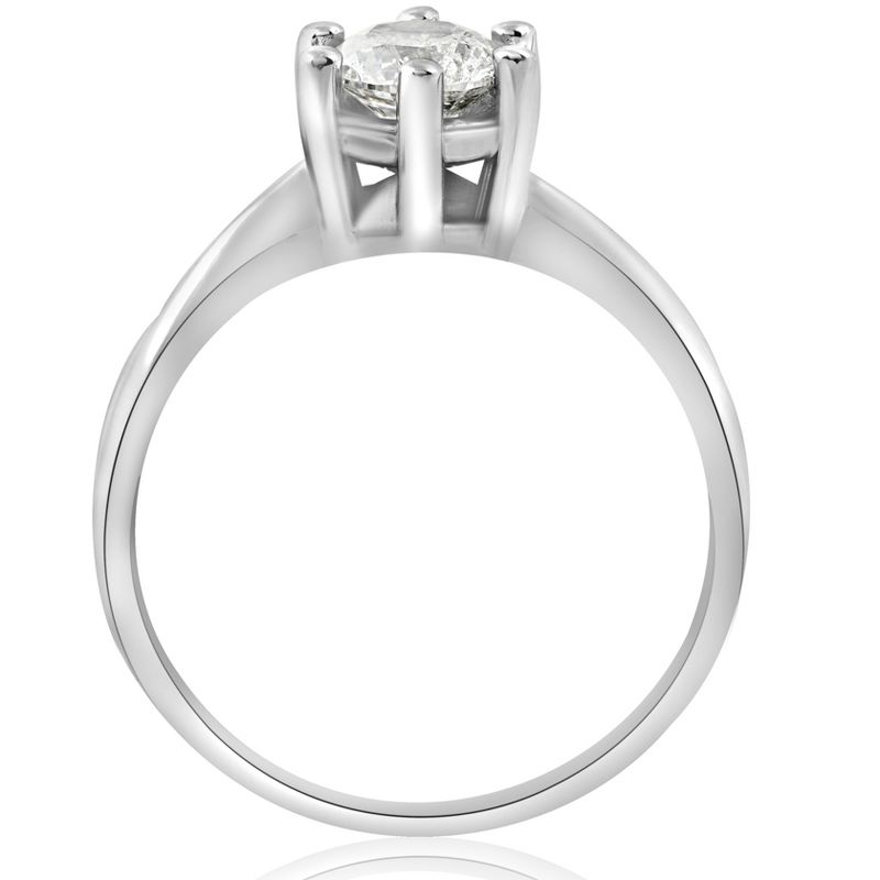 Pompeii3 3/4 ct Twist Solitaire Diamond Engagement Ring 14K White Gold, 3 of 5