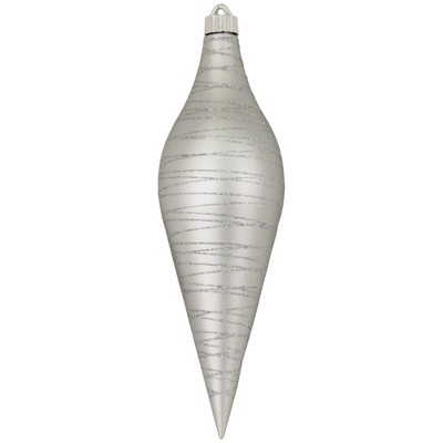 Christmas by Krebs Dove Gray and Silver Shatterproof Christmas Long Drop Ornament 12.5" (320mm)