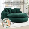 Oversized Oval Chenille Bean Bag Sofa with 3 Large and 2 Small Pillows and Wrap Around Backrest for Adults - 4 of 4