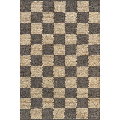 Nuloom Christana Traditional Checkered Jute Indoor Area Rug