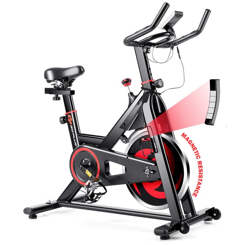 Stationary Exercise Magnetic Cycling Bike 30Lbs Flywheel Home Gym Cardio Workout, 1 of 11